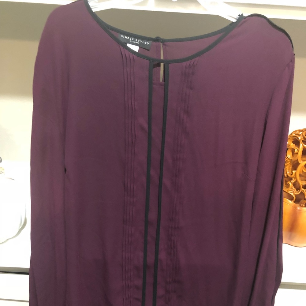 Burgundy blouse
